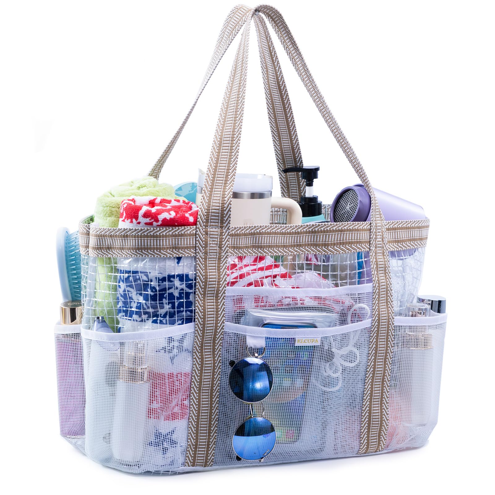 50% Off ELCUPA Large Mesh Shower Caddy for Dorm, Gym, Travel