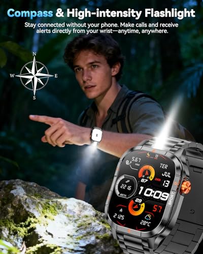 80% Off Smart Watch for Men with 1000mAh Battery & Flashlight - Image 7