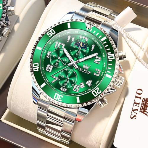 71% Off OLEVS Men's Chronograph Moon Phase Watch - Image 3