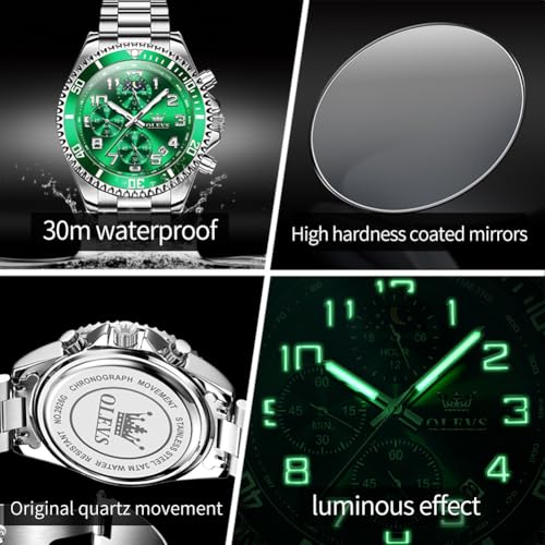 71% Off OLEVS Men's Chronograph Moon Phase Watch - Image 6