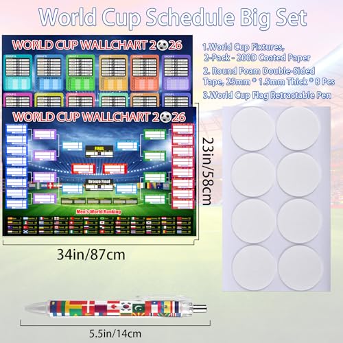 32% Off Zeptrix 2026 World Cup Schedule Poster Set - Image 3
