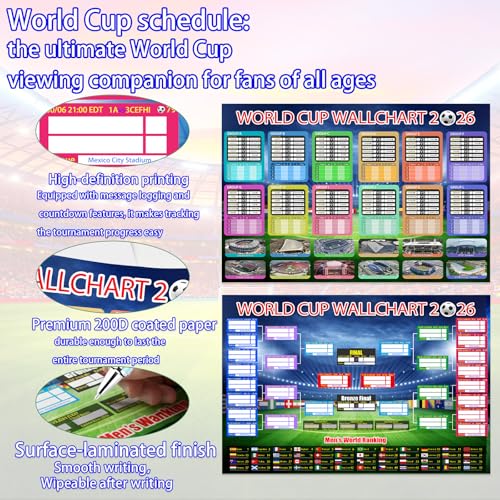 32% Off Zeptrix 2026 World Cup Schedule Poster Set - Image 4