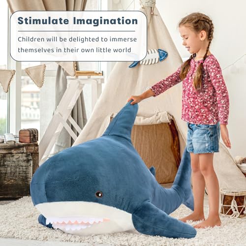 Giant Plush Shark 51in - Great Gift for Kids - Image 6