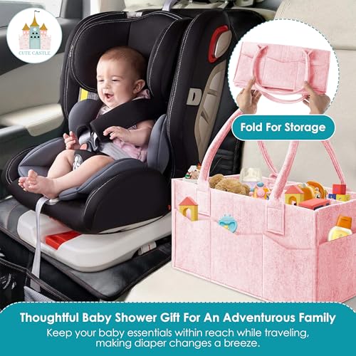 50% Off Cute Castle 2 Pack Diaper Caddy Organizer Set - Image 7