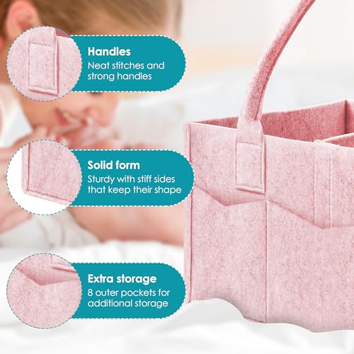 50% Off Cute Castle 2 Pack Diaper Caddy Organizer Set - Image 8