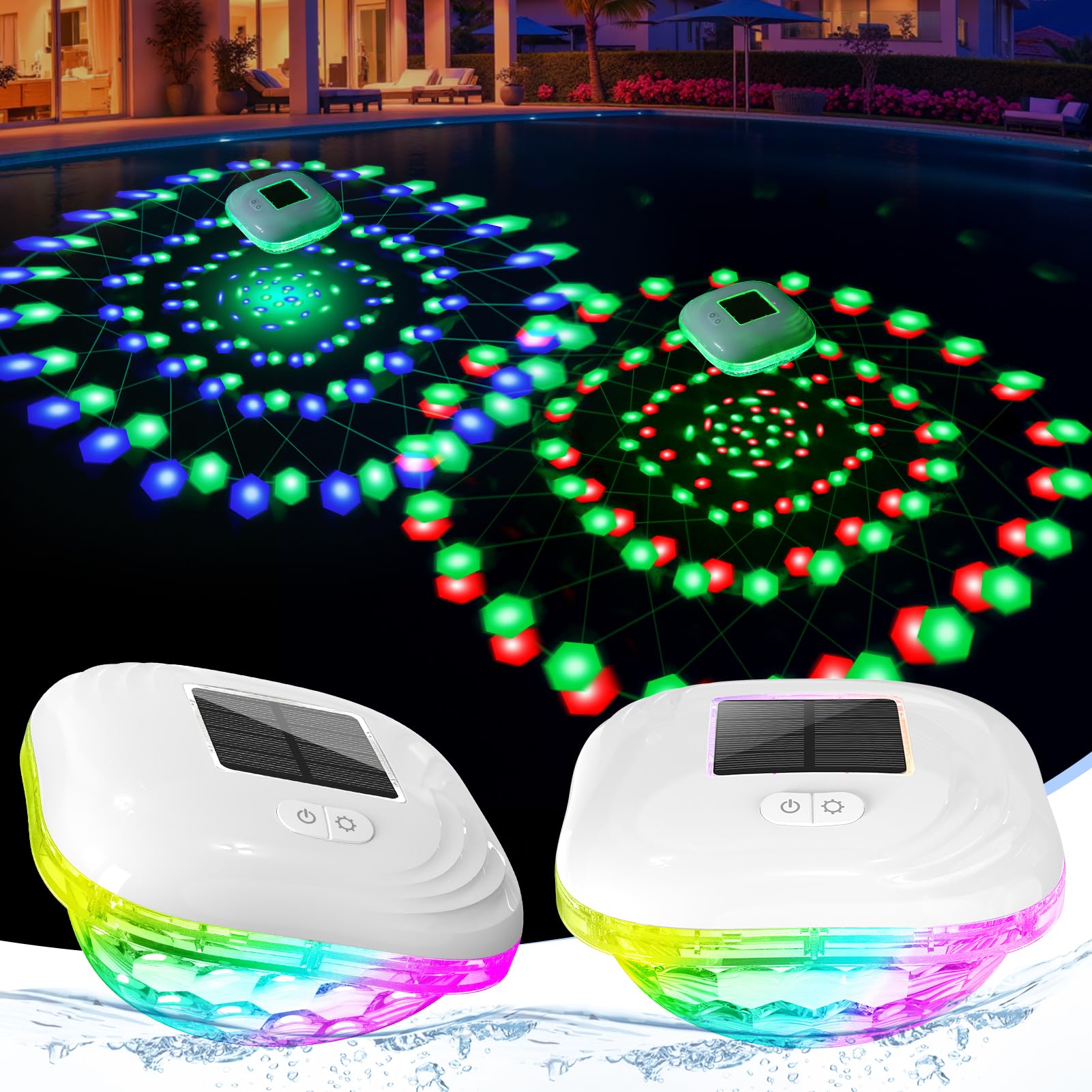 62% Off Solar Floating Pool Lights with RGB Color Changing