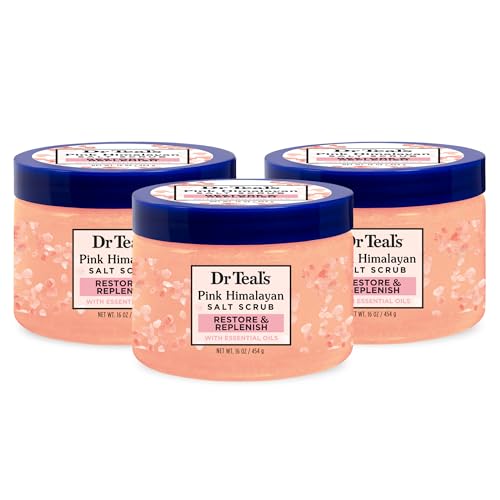 Save 28% on Dr Teal's Pink Himalayan Salt Body Scrub 3-Pack - Image 2