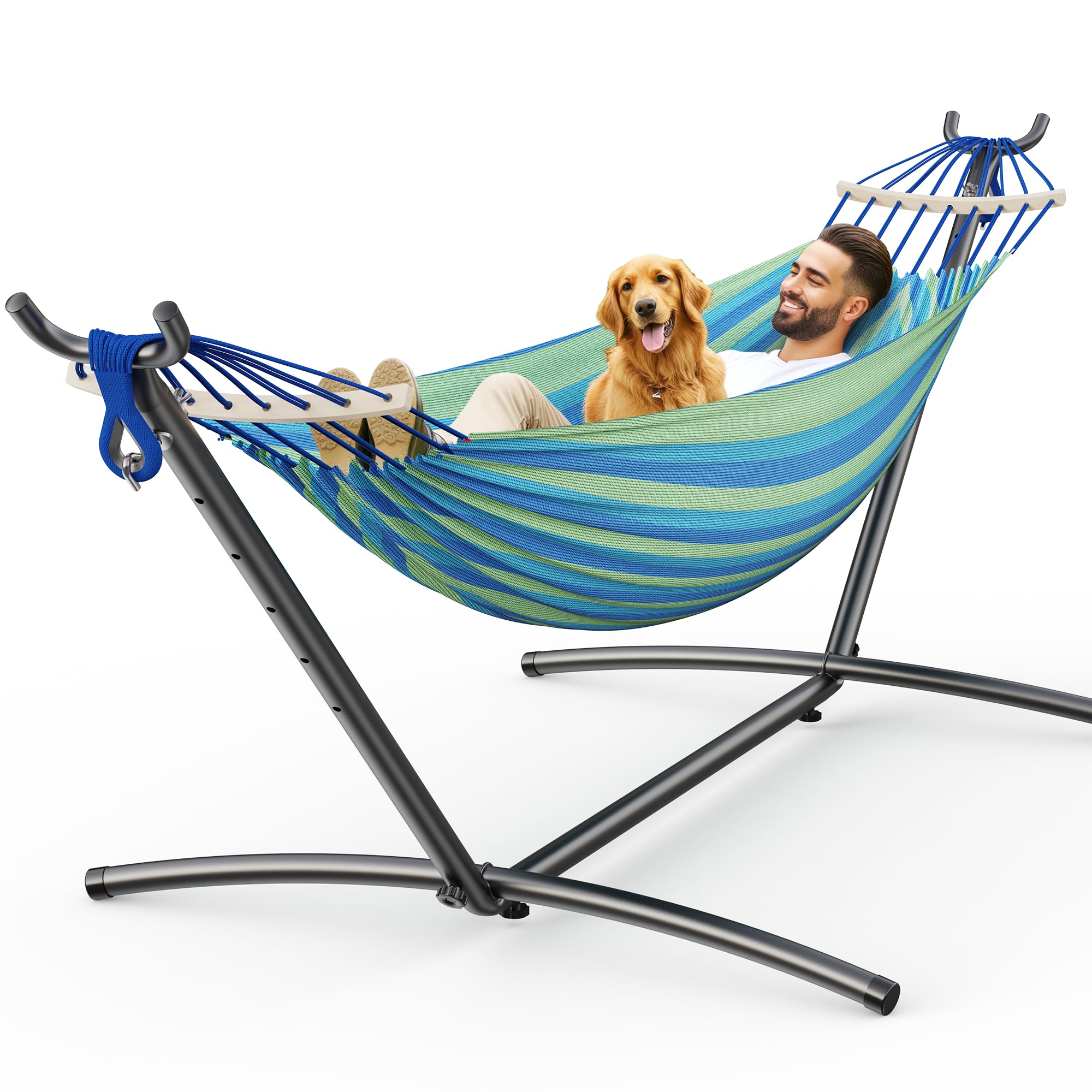 41% Off ANAGOO Double Hammock with Stand, 500LB Capacity - Image 1