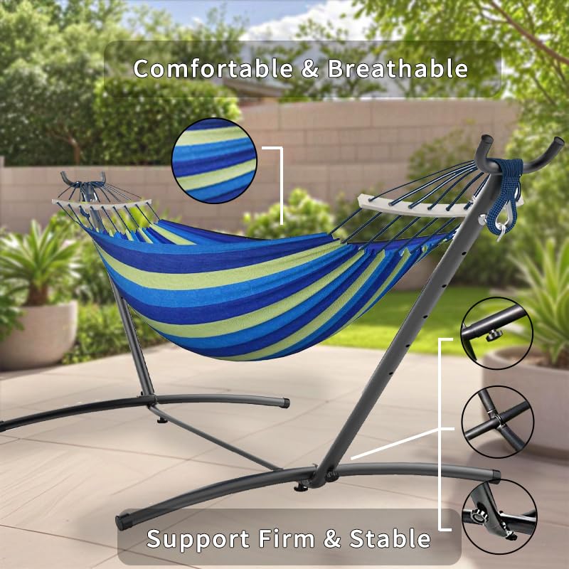 41% Off ANAGOO Double Hammock with Stand, 500LB Capacity - Image 7