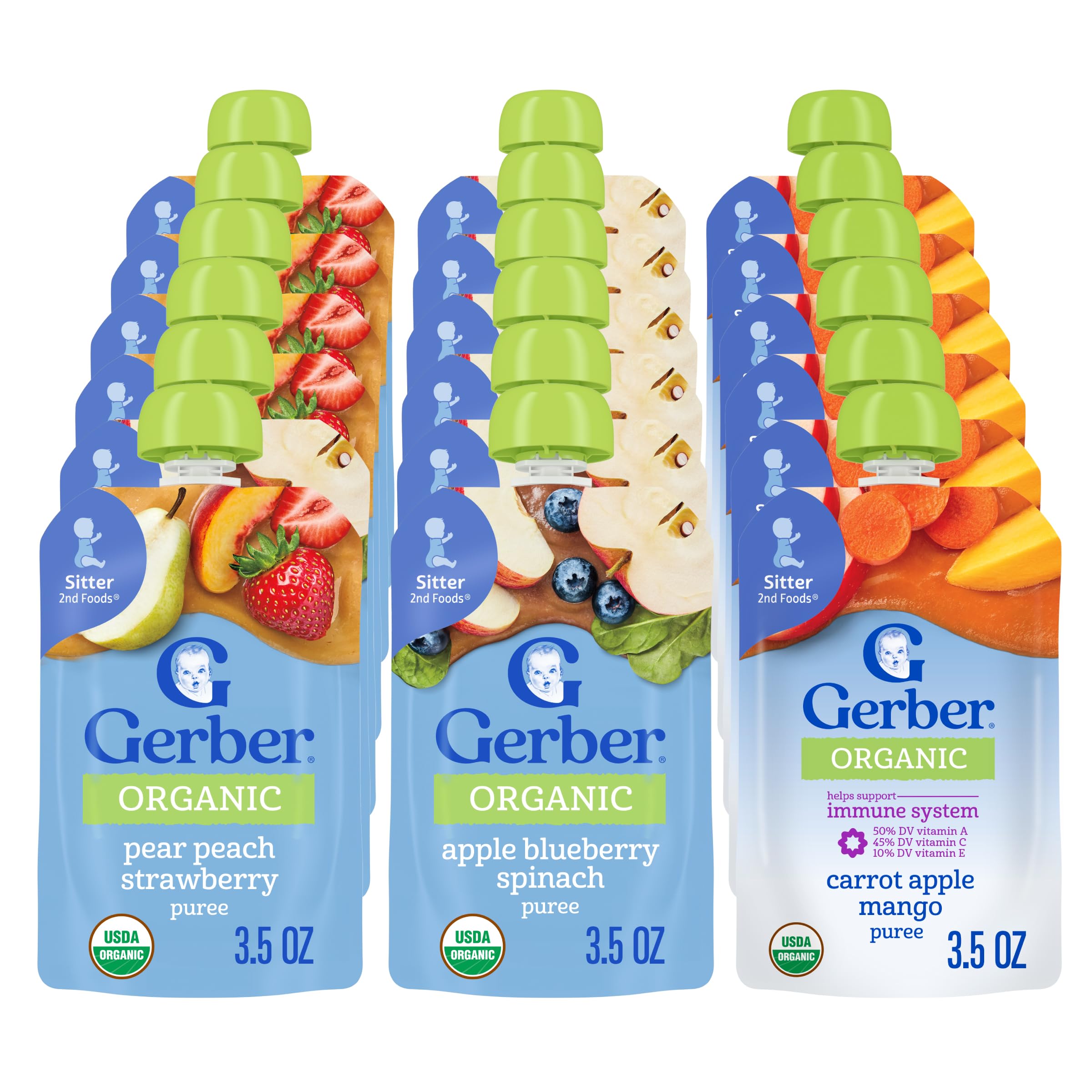 5% Off Gerber Organic Baby Food Variety Pack - 18 Pouches