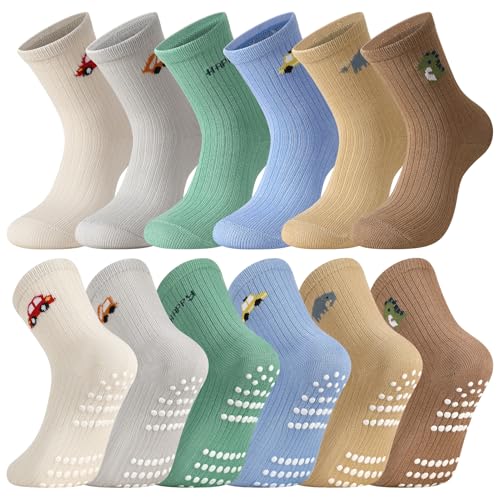 50% Off 6 Pairs Baby Non-Slip Grip Socks for Toddlers - Image 2