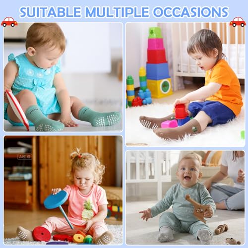 50% Off 6 Pairs Baby Non-Slip Grip Socks for Toddlers - Image 3