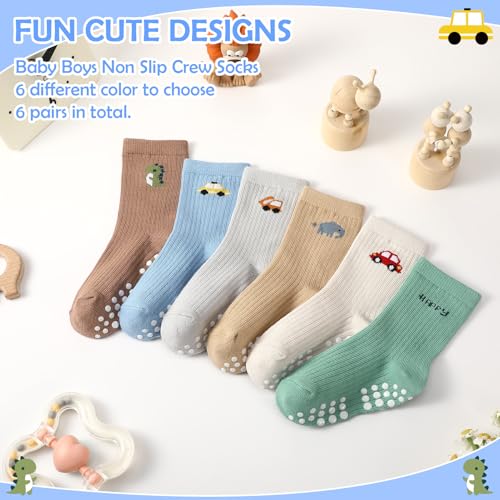 50% Off 6 Pairs Baby Non-Slip Grip Socks for Toddlers - Image 7