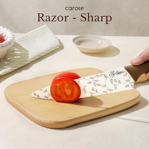 40% Off CAROTE 12PCS Knife Set with Nonstick Coating - Image 4