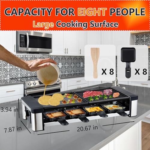 40% OFF GIVENEU Raclette Grill 8-Person for Winter Parties - Image 3