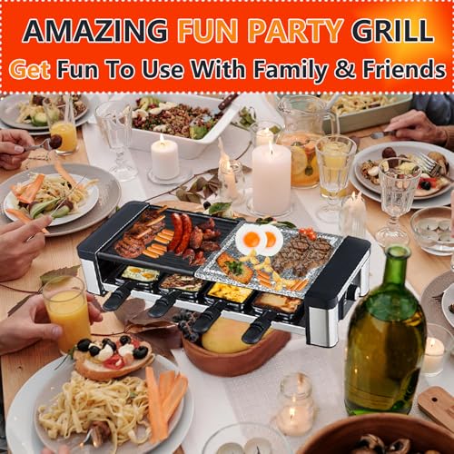 40% OFF GIVENEU Raclette Grill 8-Person for Winter Parties - Image 8