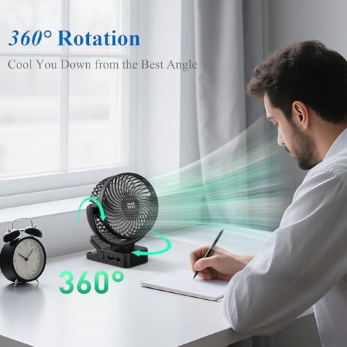 40% Off Minthouz 12000mAh Clip On Fan with Remote - Image 7