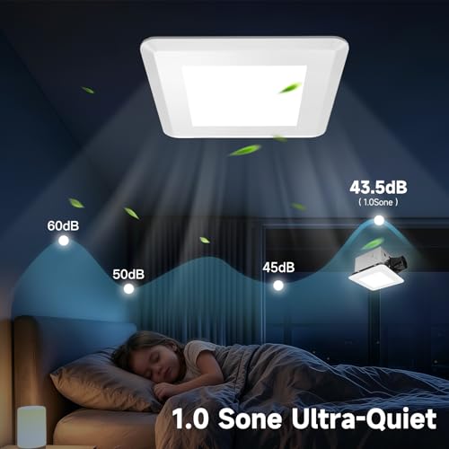 40% Off AHAWILL Ultra Quiet Bathroom Exhaust Fan with Light - Image 6