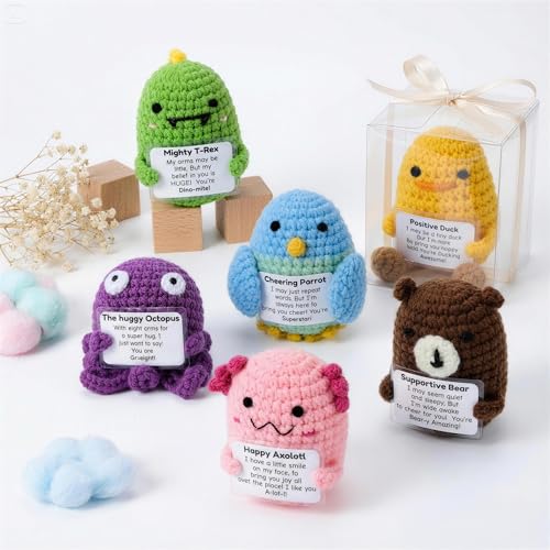 31% Off JOYIN 6 Pcs Crochet Positive Animals with Messages - Image 6