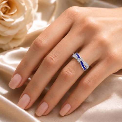 Blue Sapphire Crystal Ring at 40% Off with Coupon - Image 4
