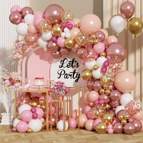 23% Off Rose Gold Balloon Arch Kit – 164 Pcs Party Decor - Image 2