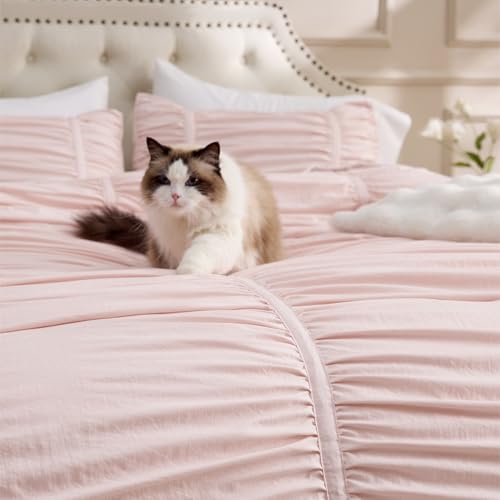 50% Off Bedsure Pink Twin Comforter Set for Girls - Image 7