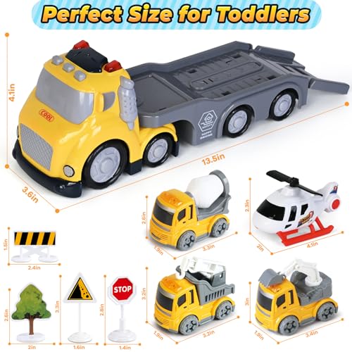 50% Off 5-in-1 Toddler Construction Truck Toy with Lights & Sounds - Image 3