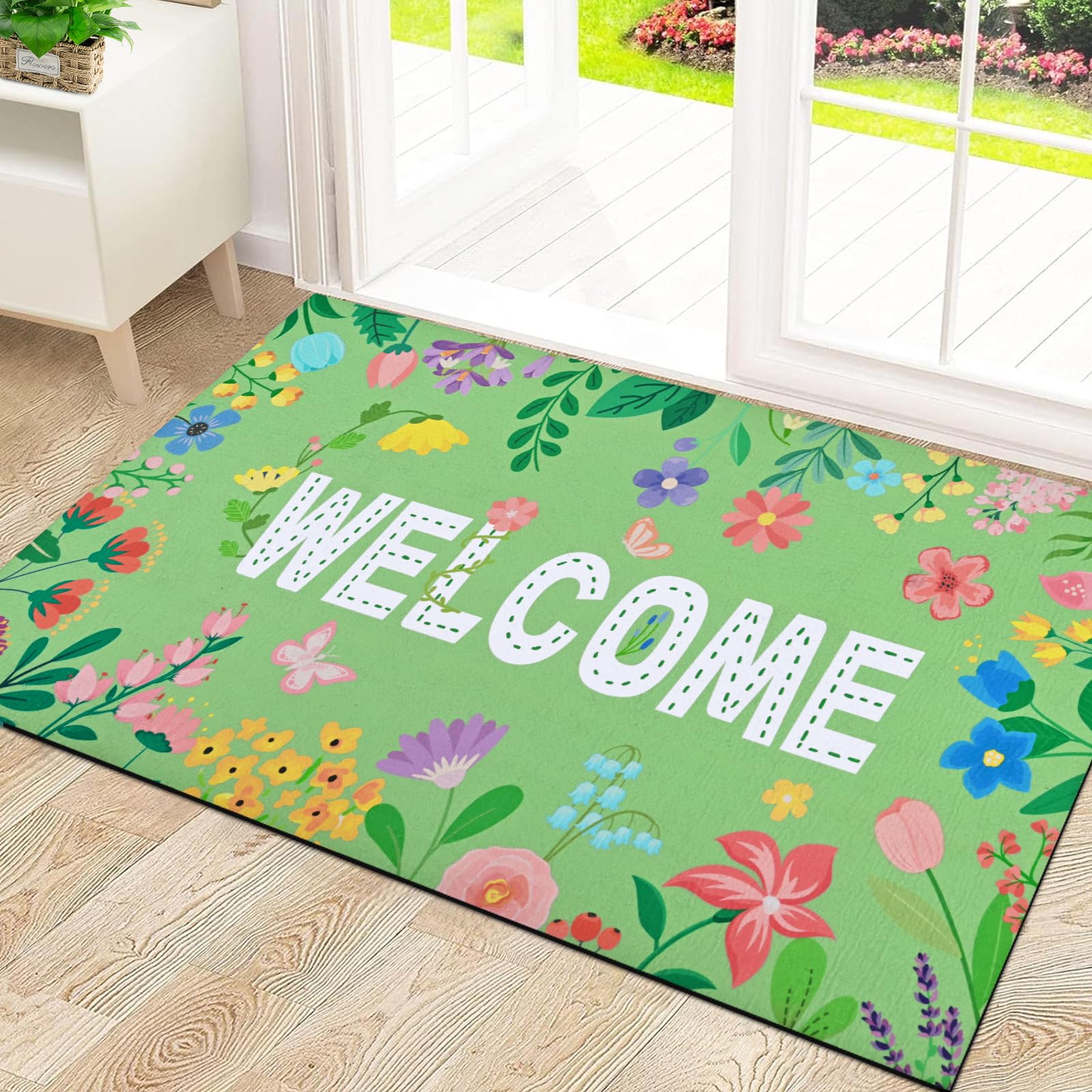 49% Off Likiyol Floral Door Mat - Welcome Spring!