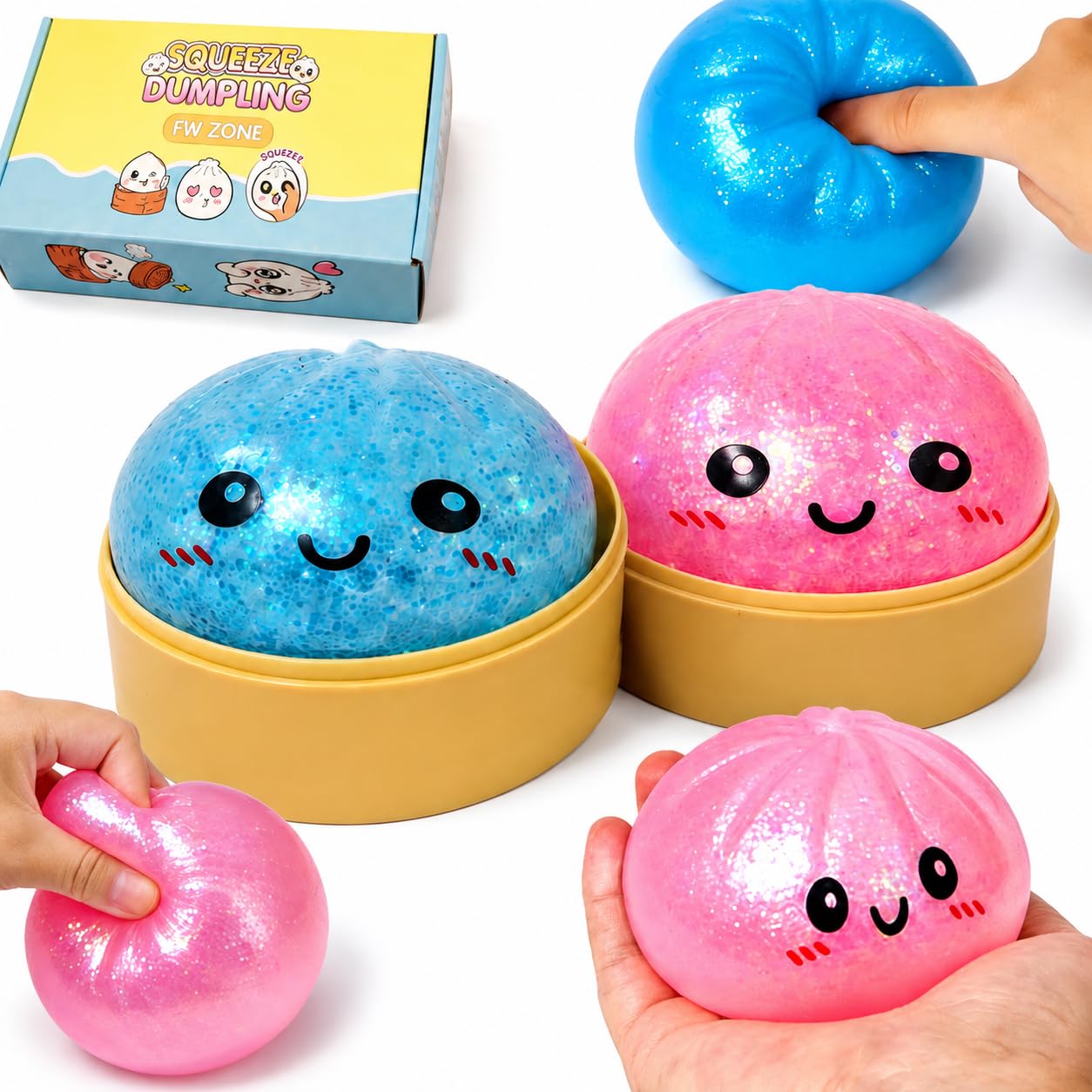 35% Off Shimmering Dumpling Stress Relief Balls