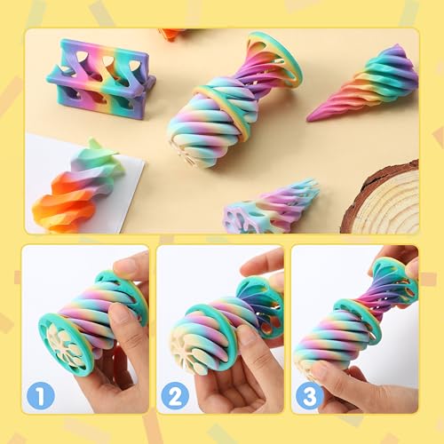 26% Off JOYIN 4 Pack Impossible Cone Fidget Toys - Pastel Stress Relief - Image 5