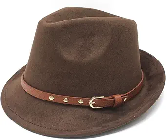 Up to 41% Off Wotfim Suede Fedora Hats for Men Women