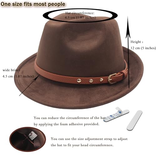 Up to 41% Off Wotfim Suede Fedora Hats for Men Women - Image 5