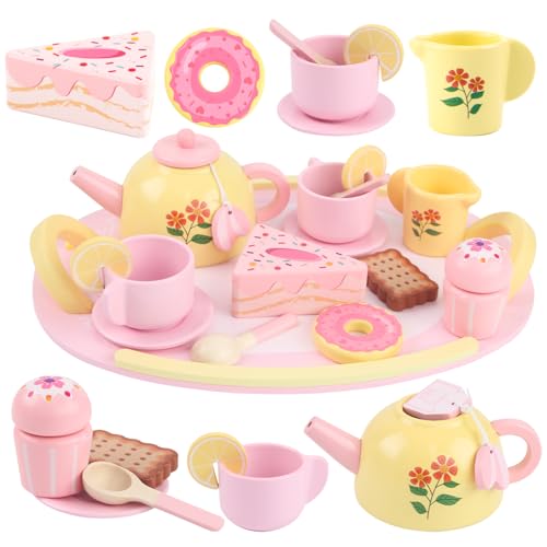 50% Off RECEKA Wooden Tea Party Set for Kids! Code BURYW7WQ - Image 2
