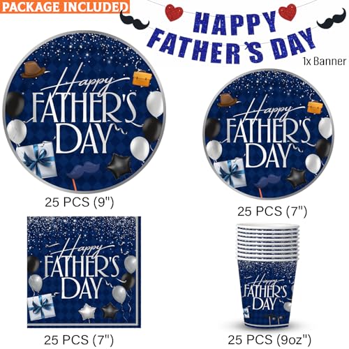 50% Off Father's Day Tableware Set for 25 Guests - Image 5