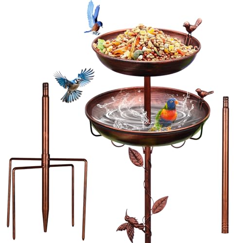 5% Off 2-in-1 Bird Feeder and Bath for Garden - Image 2