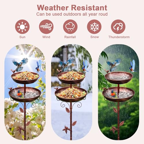 5% Off 2-in-1 Bird Feeder and Bath for Garden - Image 4