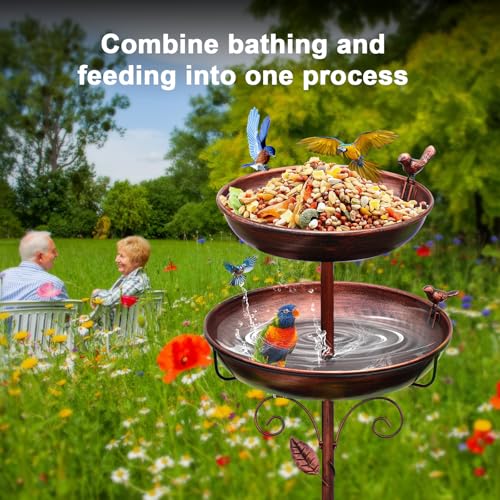 5% Off 2-in-1 Bird Feeder and Bath for Garden - Image 7