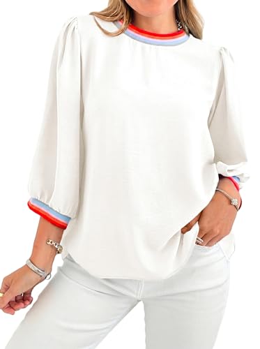 50% Off Tankaneo Women's 3/4 Sleeve Puff Blouse - Image 2