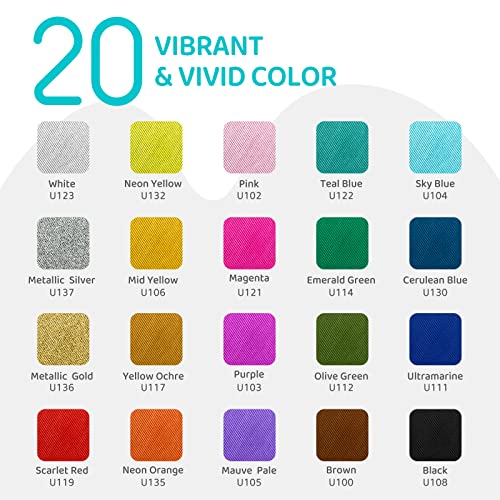 Save 50% on 20-Color Fabric Paint Set for Clothes - Image 3