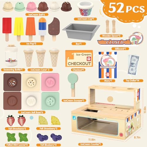 50% OFF Wooden Ice Cream Toy Set for Toddlers - Code 272T8OIS - Image 3