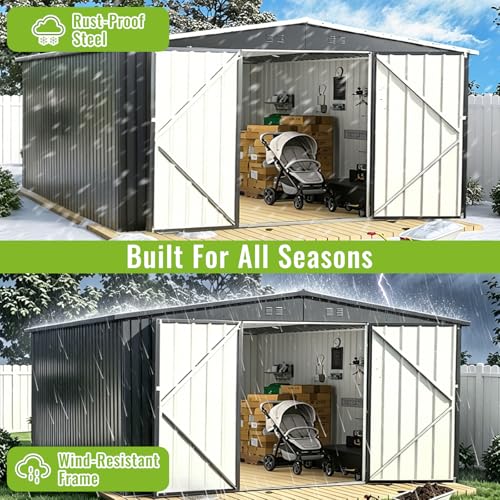 22% Off MNLR 10x14 FT Large Metal Storage Shed - Image 4