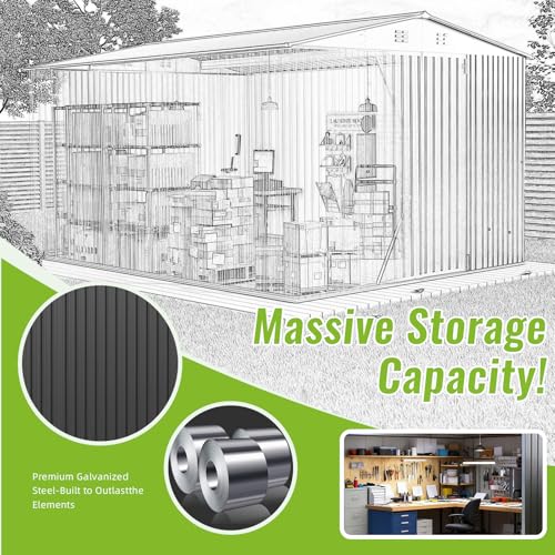 22% Off MNLR 10x14 FT Large Metal Storage Shed - Image 8