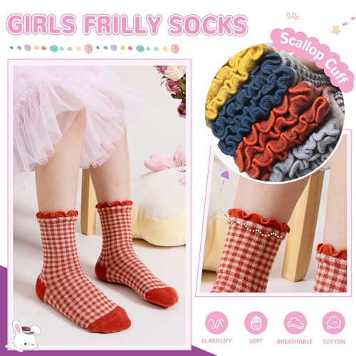 50% Off SeeyAN Girls Ruffle Socks - 6 Pairs - Image 3