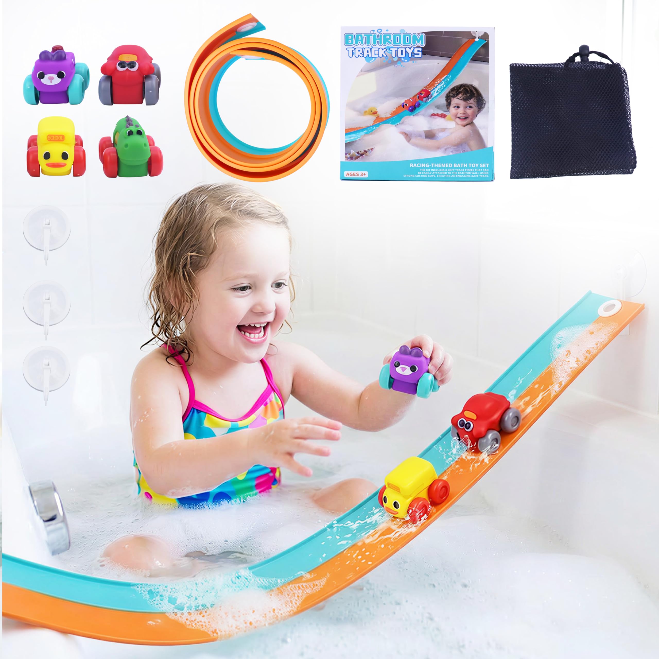 50% Off Resosese Race Car Bath Toys Set with Code - Image 1