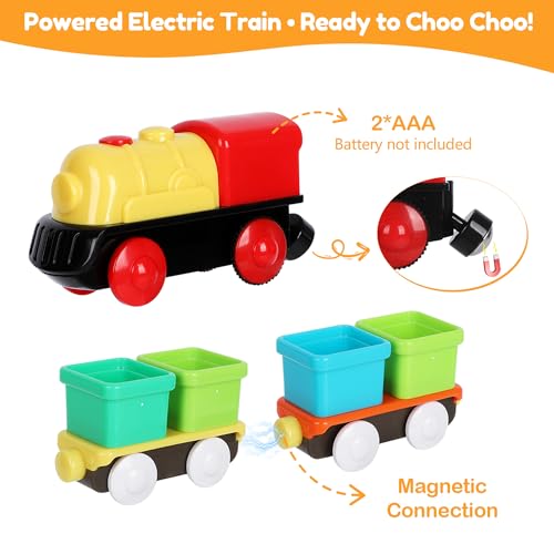 50% Off 61PCS Dinosaur Train Set with Battery Operated Train - Image 5