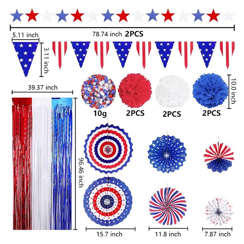 50% Off 100pc Patriotic Party Decoration Set - Image 6