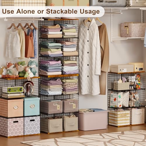40% Off LUMAMU 6-Cube Wire Closet Organizer with Wood Top - Image 3