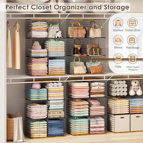 40% Off LUMAMU 6-Cube Wire Closet Organizer with Wood Top - Image 5
