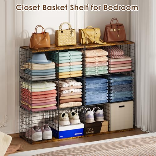 40% Off LUMAMU 6-Cube Wire Closet Organizer with Wood Top - Image 6