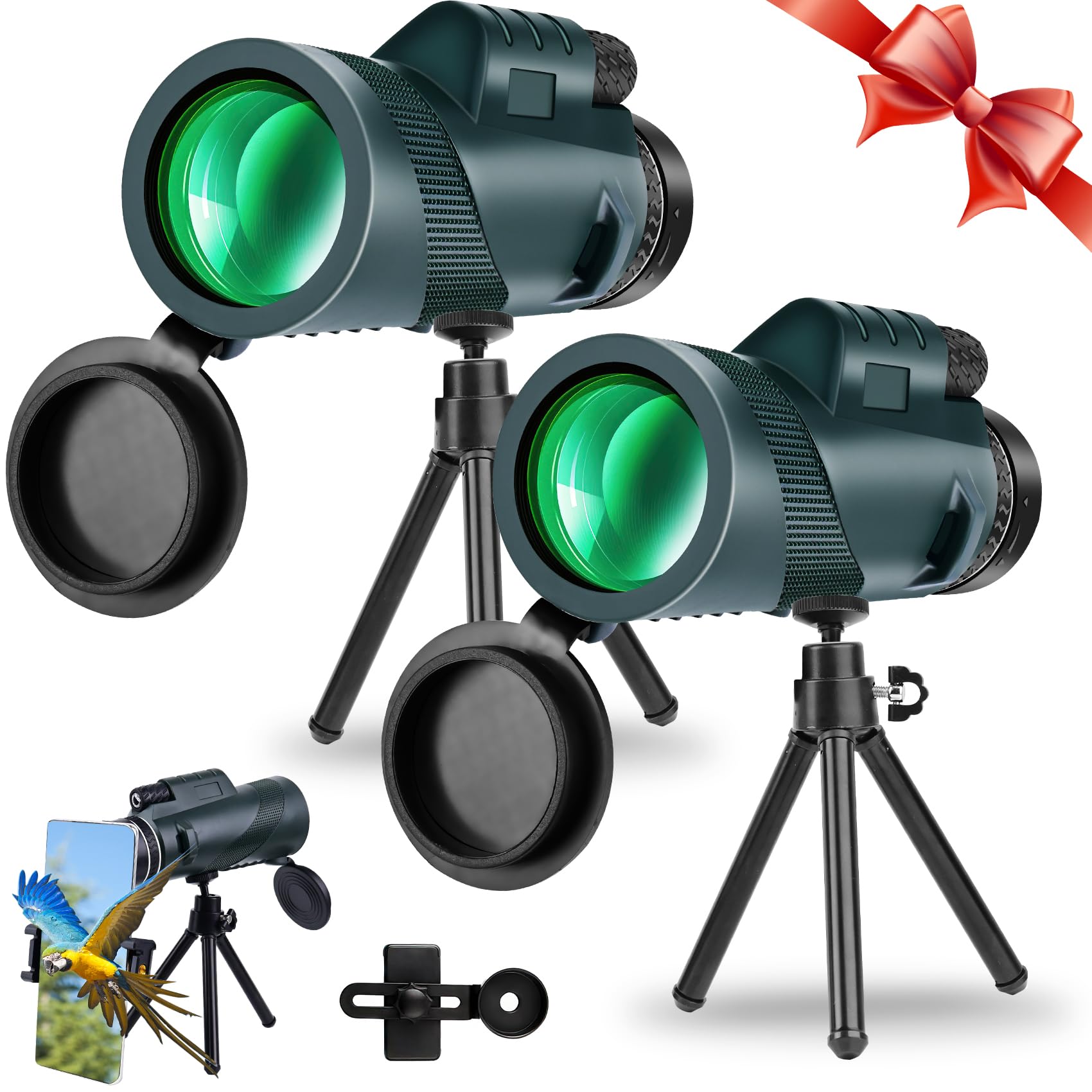 76% Off 80x100 Binoculars 2-Pack with Phone Mount & Tripod - Image 1
